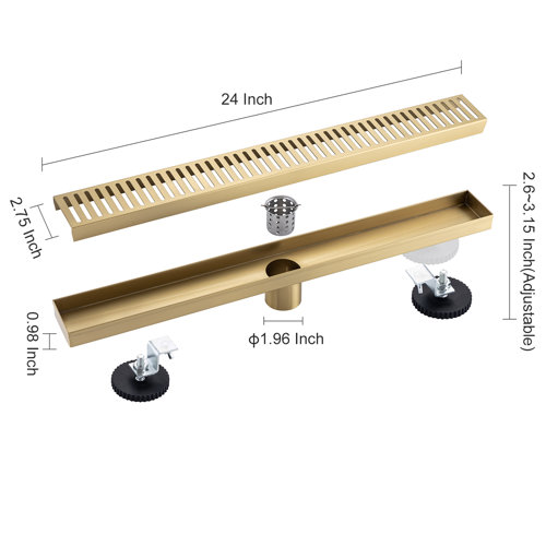 Rainlex Linear Grid Shower Drain Wayfair